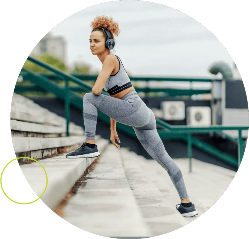 woman stretching